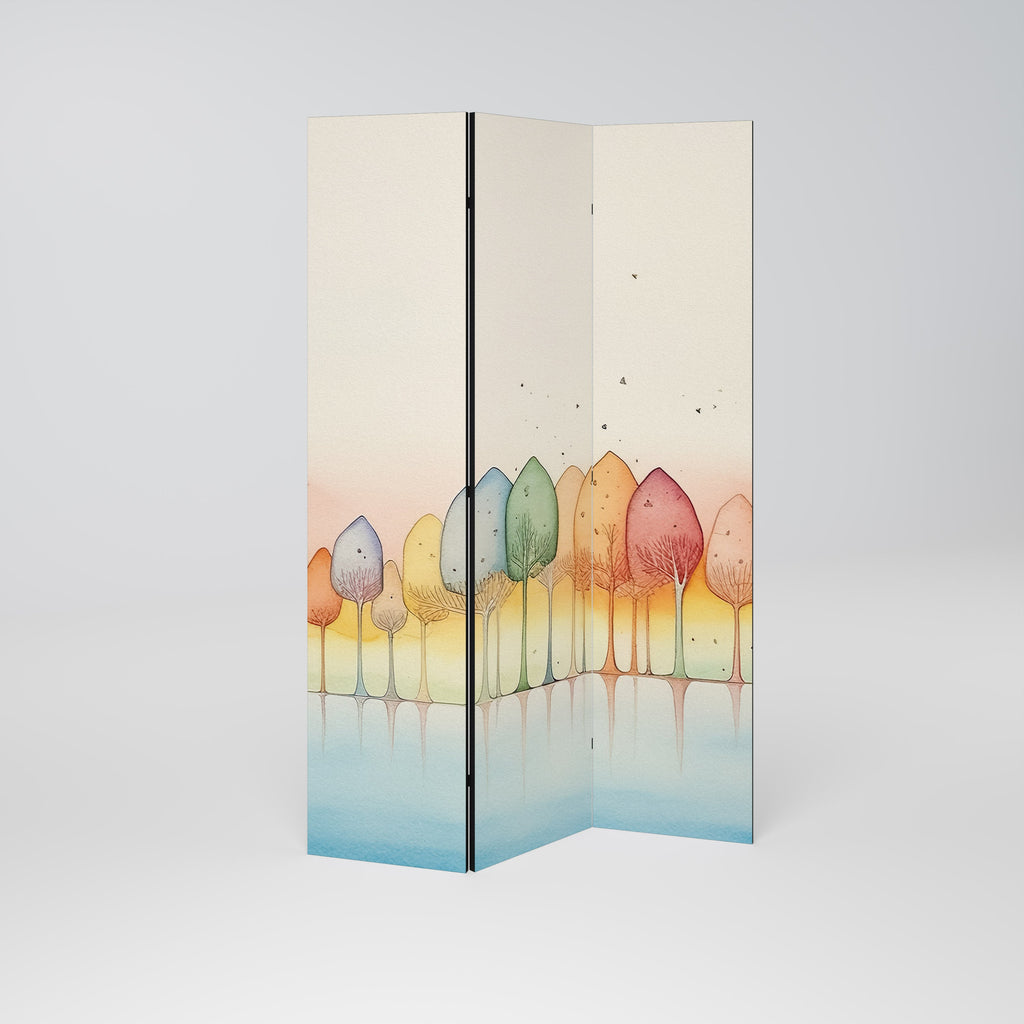 COLORFUL OASIS Dekorativer 3-teiliger Raumteiler