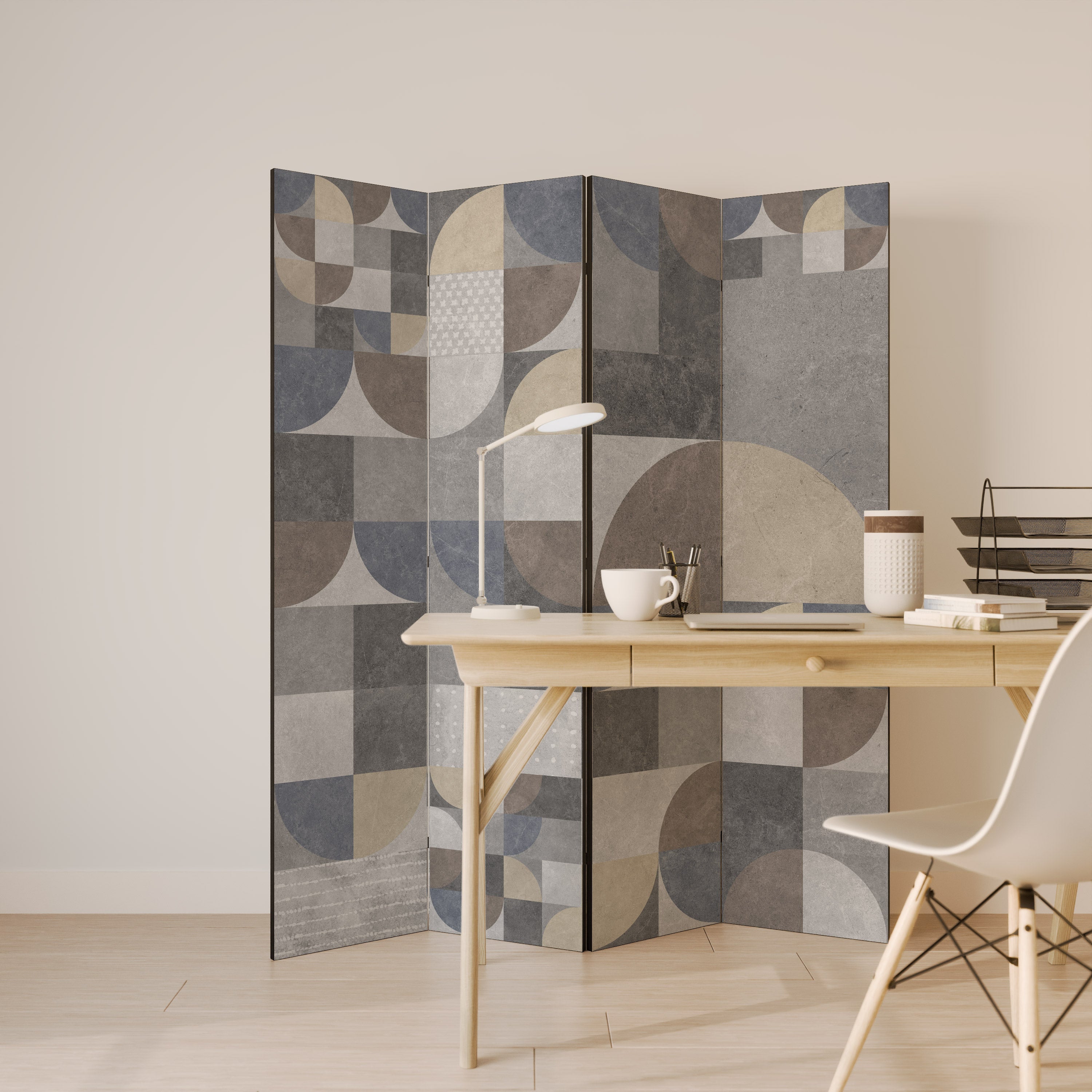 A PIECE OF SHAPE Dekorativer 4-teiliger Raumteiler