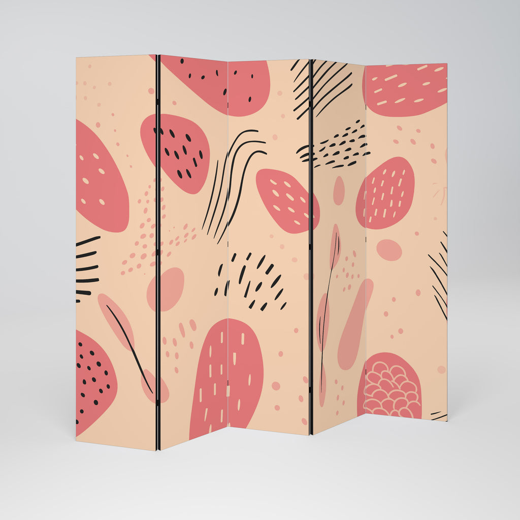 APRICOT FRENZY 5-Panel Room Divider