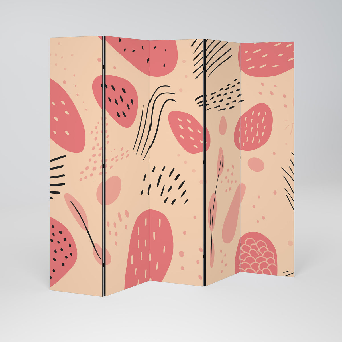 APRICOT FRENZY 5-teiliger Paravent
