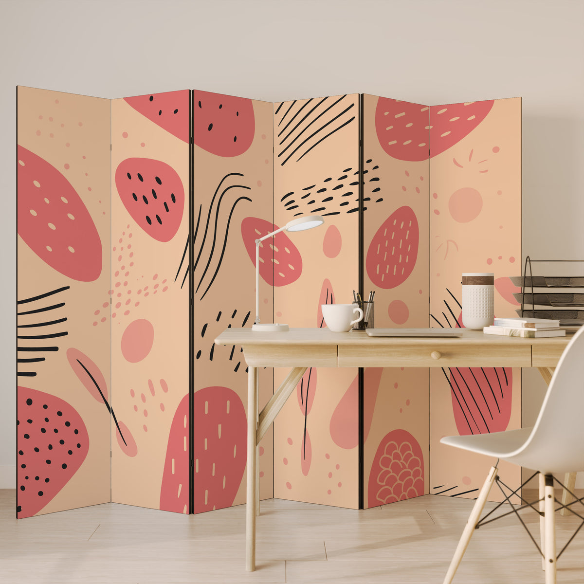 APRICOT FRENZY 6-teiliger Paravent