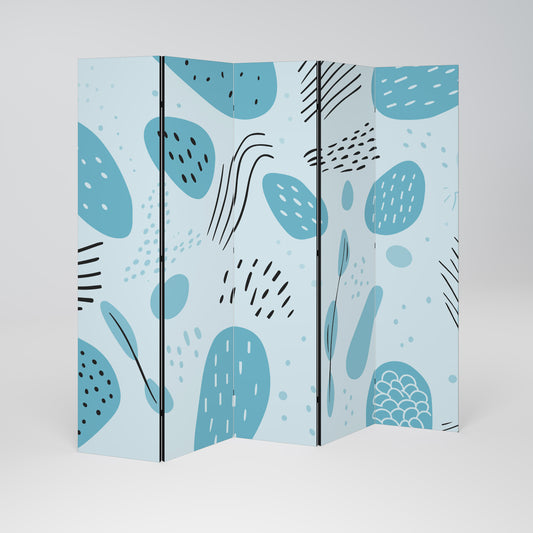 GREENISH FRENZY 5-teiliger Paravent