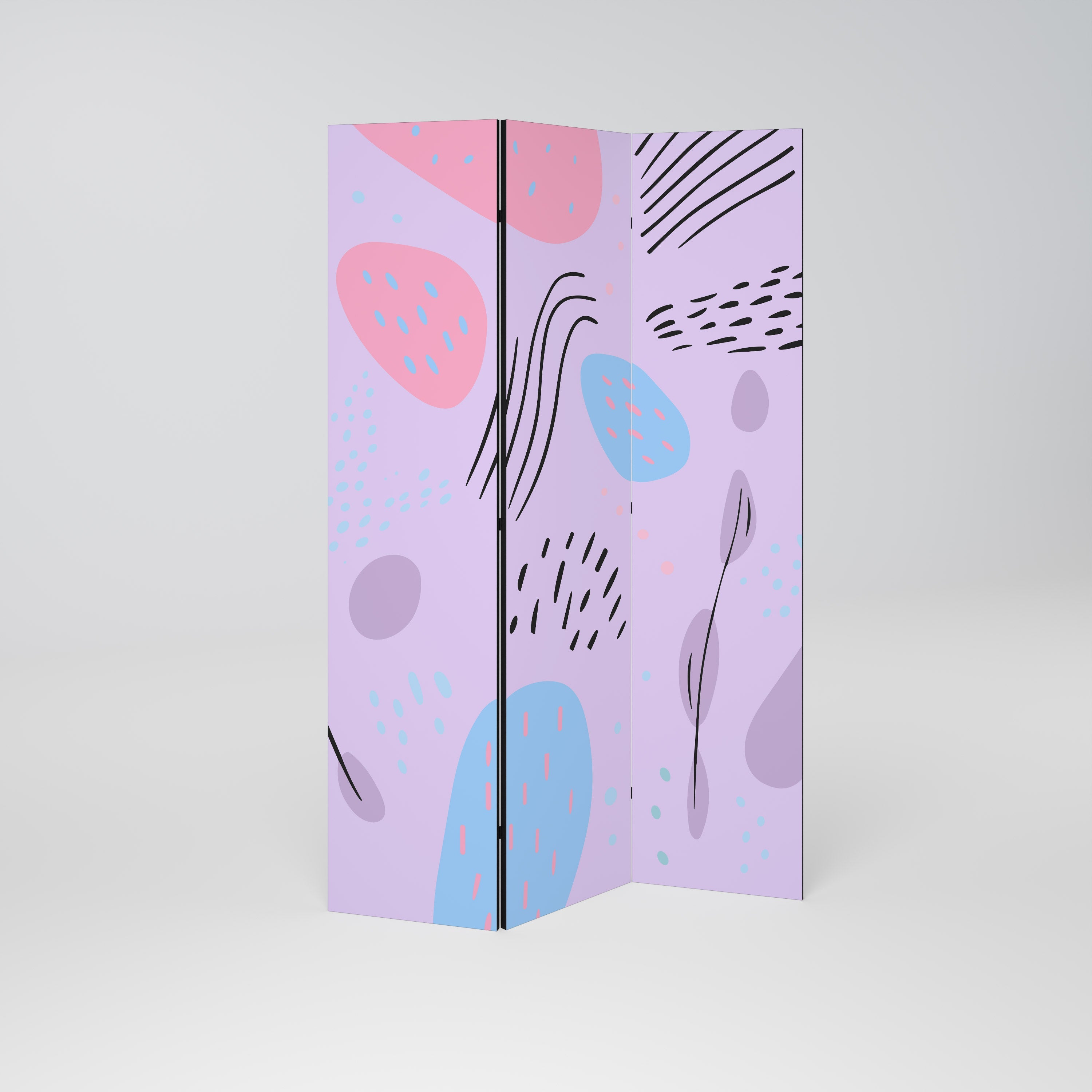 PINKY FRENZY Dekorativer 3-teiliger Raumteiler
