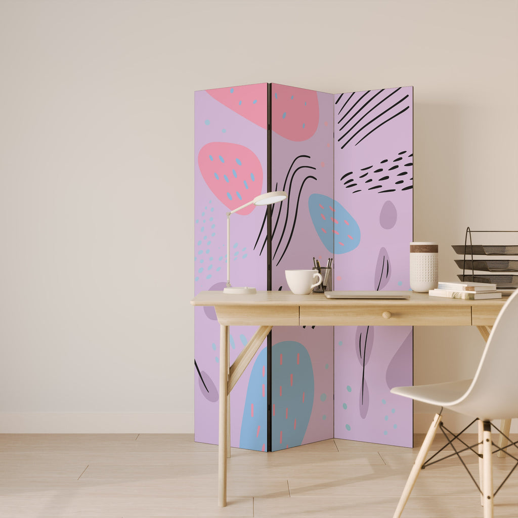 PINKY FRENZY Dekorativer 3-teiliger Raumteiler
