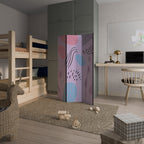 PINKY FRENZY Dekorativer Paravent - 3-teilig