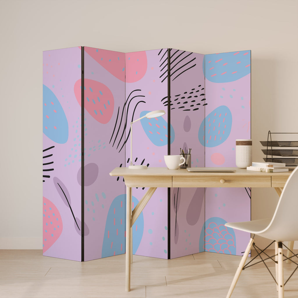 PINKY FRENZY Dekorativer 5-teiliger Raumteiler