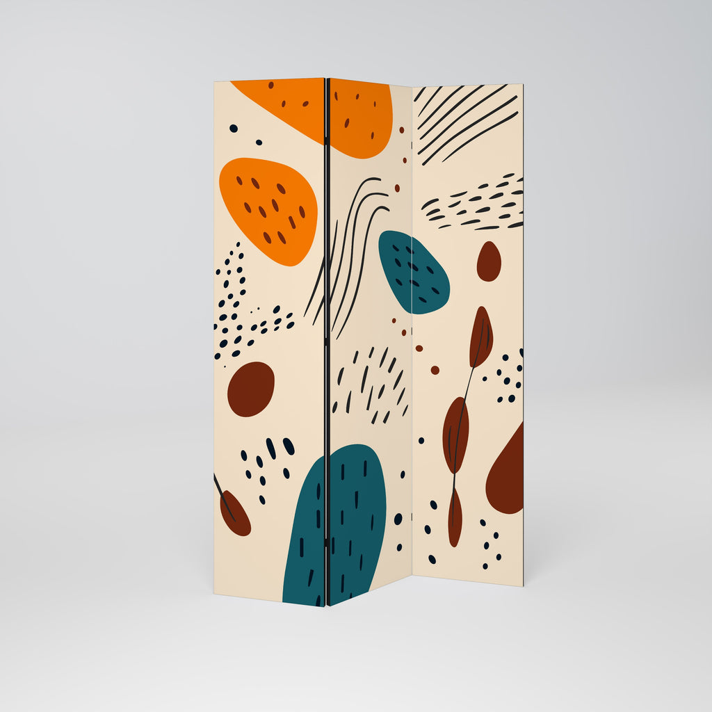 VIBRANT FRENZY Dekorativer 3-teiliger Raumteiler