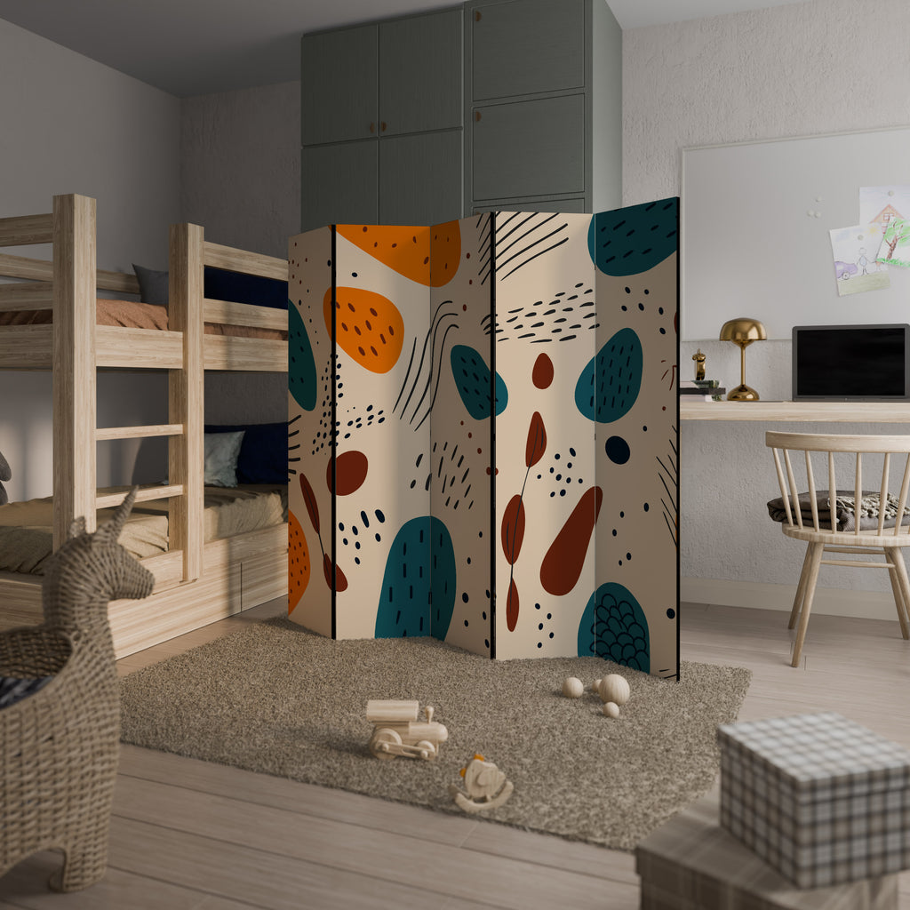 VIBRANT FRENZY 5-Panel Room Divider