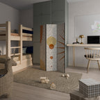 RAYS AND ROUNDELS 3-teiliger Paravent