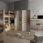 RAYS AND ROUNDELS Dekorativer Paravent - 4-teilig