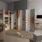 RAYS AND ROUNDELS 6-teiliger Paravent