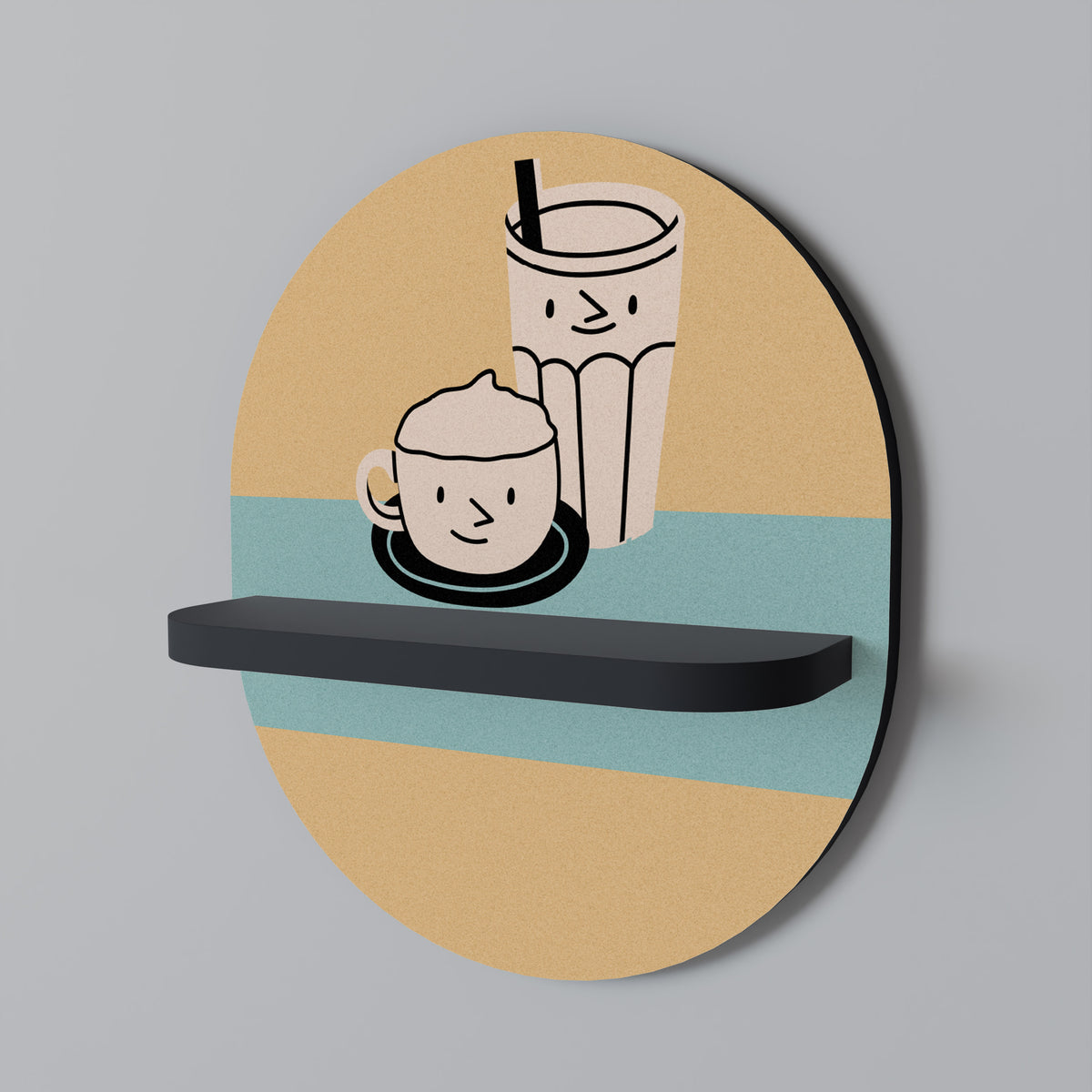 COFFEE PLEASURES Dekoratives Wandregal