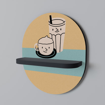 COFFEE PLEASURES Dekoratives Wandregal