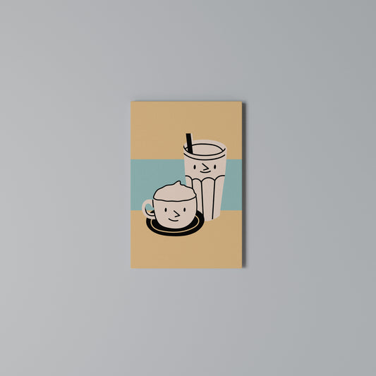 COFFEE PLEASURES Vertical Canvas Print
