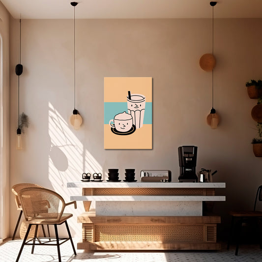 COFFEE PLEASURES Vertical Canvas Print