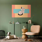 COFFEE PLEASURES Selbstklebendes Horizontal-Poster