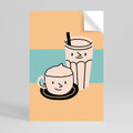 COFFEE PLEASURES Selbstklebendes Poster - Hochformat
