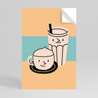 COFFEE PLEASURES Selbstklebendes Poster - Hochformat
