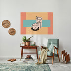 COFFEE PLEASURES Selbstklebendes Horizontal-Poster