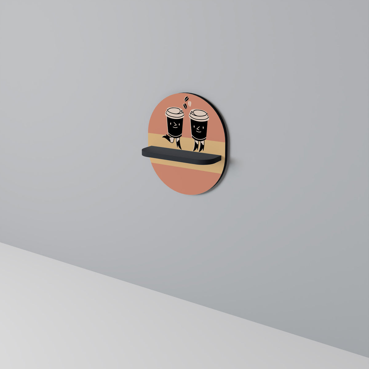 JOYFUL COFFEE Dekoratives Wandregal