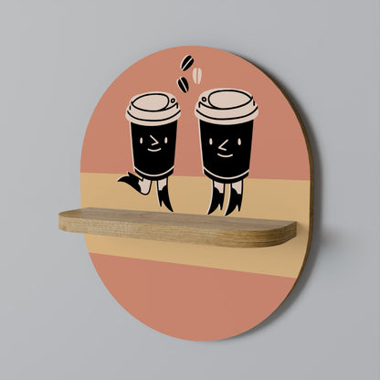 JOYFUL COFFEE Dekoratives Wandregal