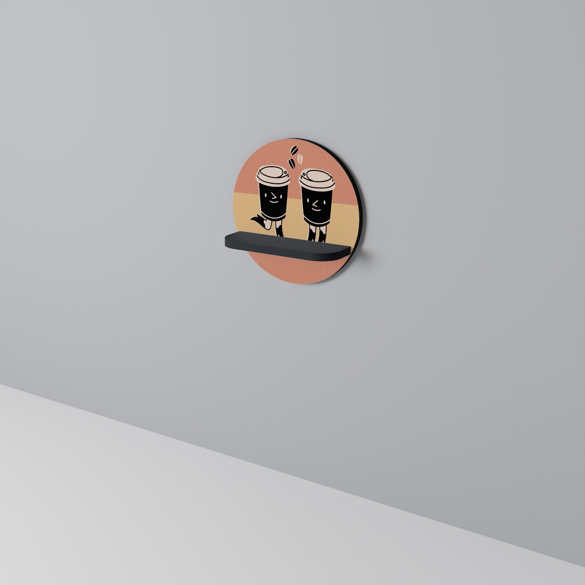 JOYFUL COFFEE Dekoratives Wandregal