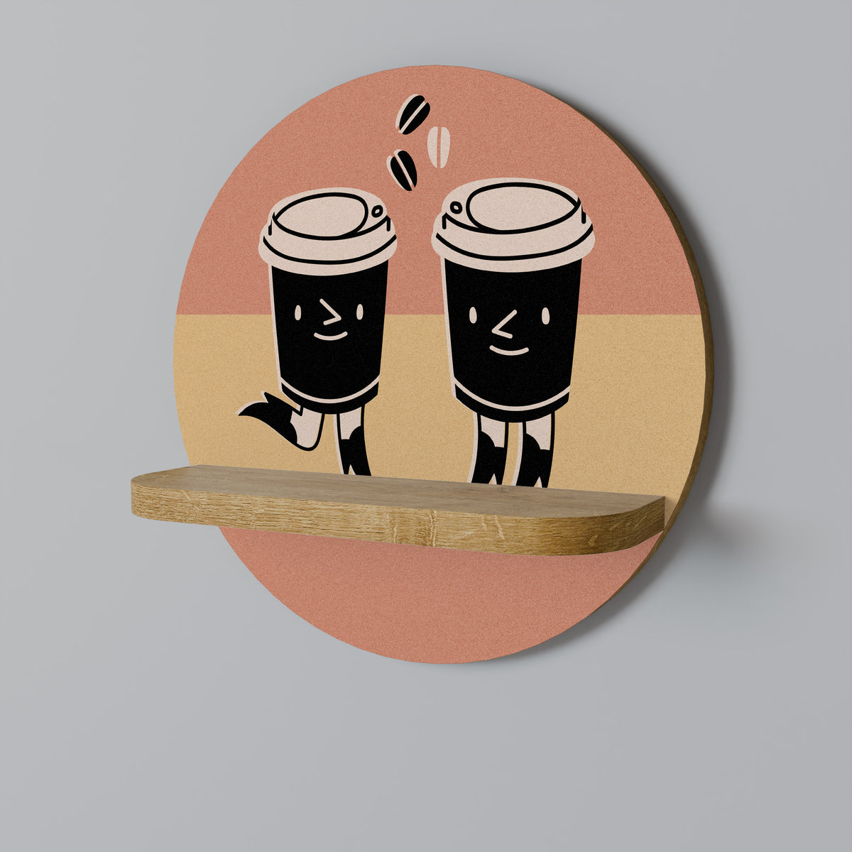 JOYFUL COFFEE Dekoratives Wandregal
