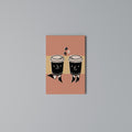 JOYFUL COFFEE Vertical Canvas Print