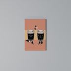 JOYFUL COFFEE Vertical Canvas Print
