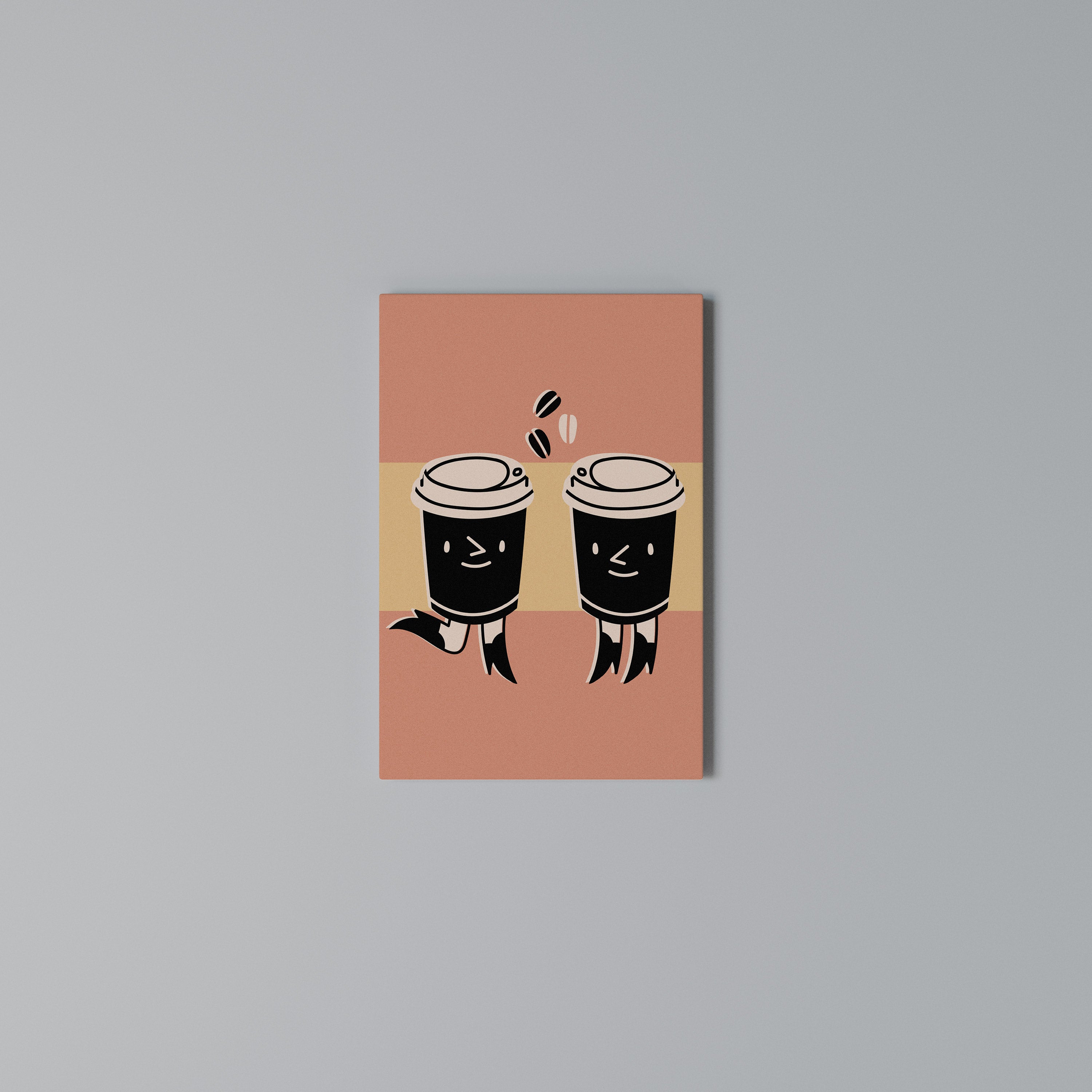 JOYFUL COFFEE Vertical Canvas Print
