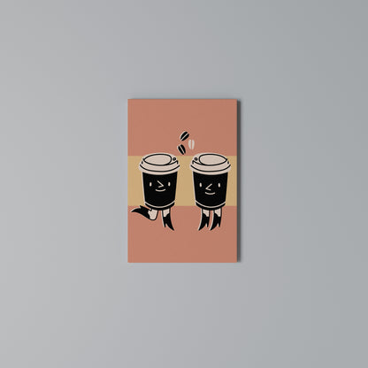 JOYFUL COFFEE Vertical Canvas Print