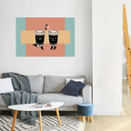 JOYFUL COFFEE Selbstklebendes Horizontal-Poster