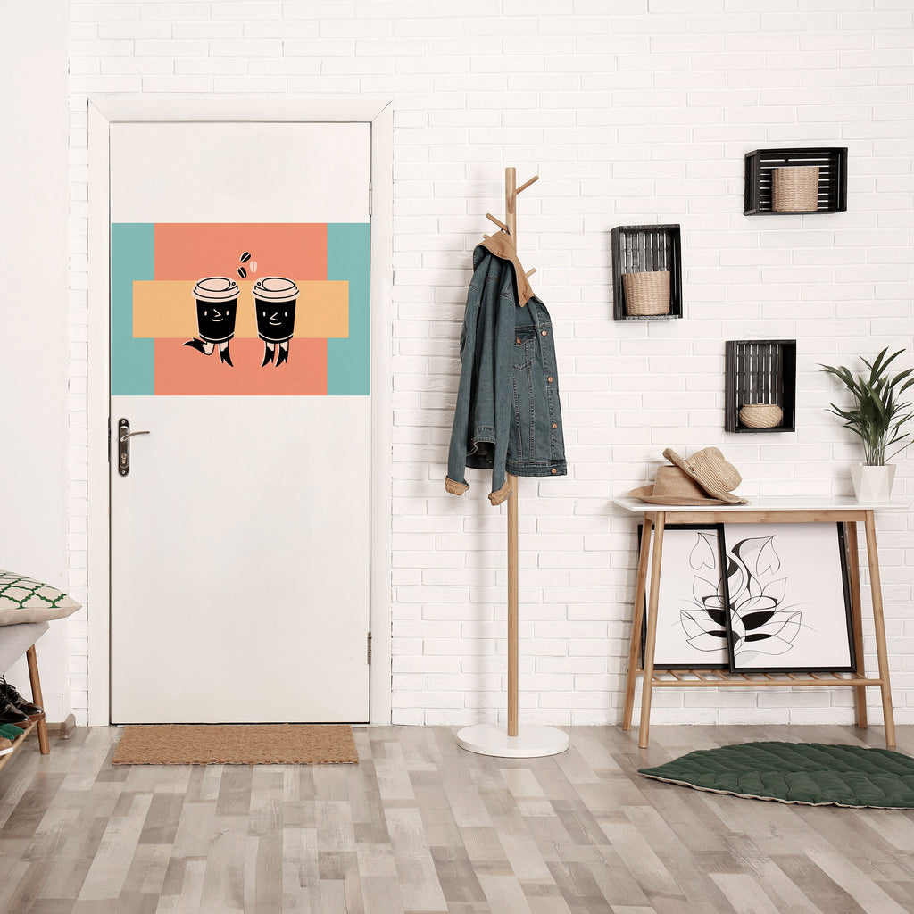 JOYFUL COFFEE Selbstklebendes Horizontal-Poster