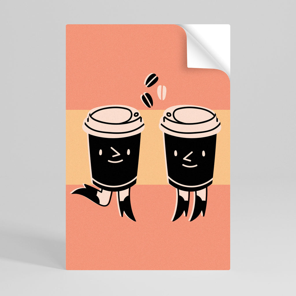 JOYFUL COFFEE Vertikales Poster zum Abziehen und Aufkleben