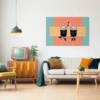 JOYFUL COFFEE Selbstklebendes Horizontal-Poster
