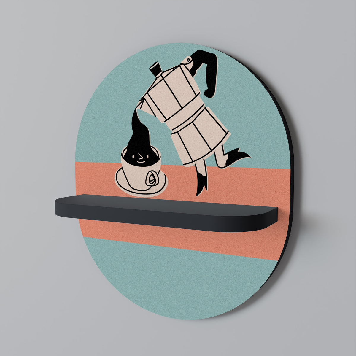 POWER ESPRESSO Dekoratives Wandregal