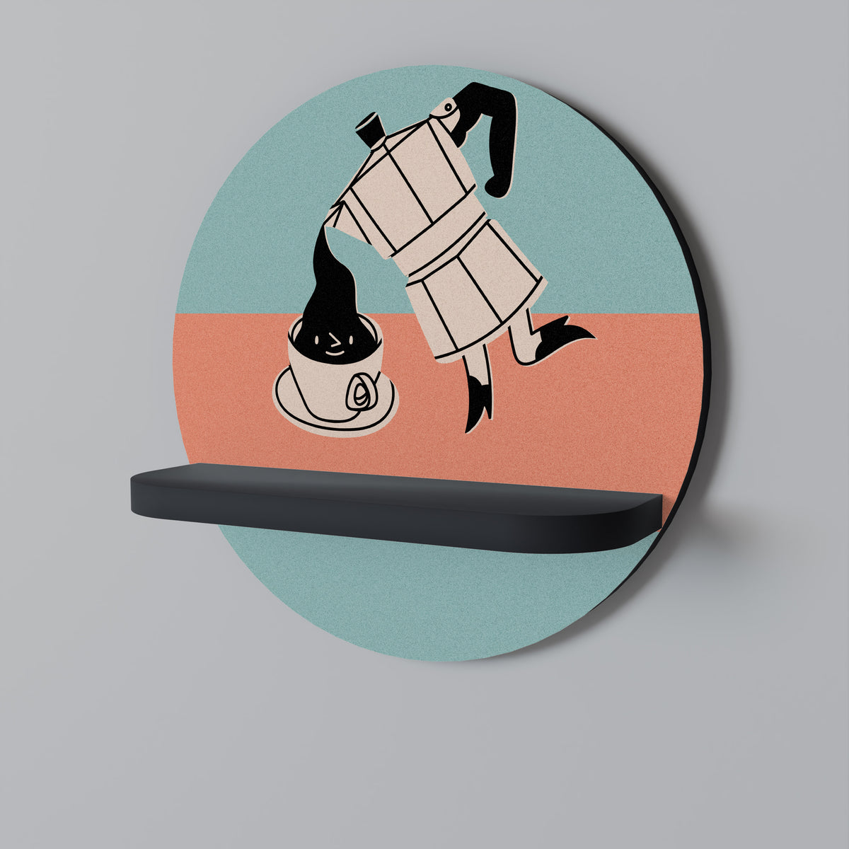 POWER ESPRESSO Dekoratives Wandregal