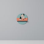 POWER ESPRESSO Rundes Kunstregal in Schwarz