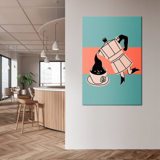 POWER ESPRESSO Vertical Canvas Print
