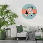 POWER ESPRESSO Runde Wanddekoration Ø 69 cm