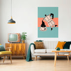 POWER ESPRESSO Selbstklebendes Poster - Hochformat