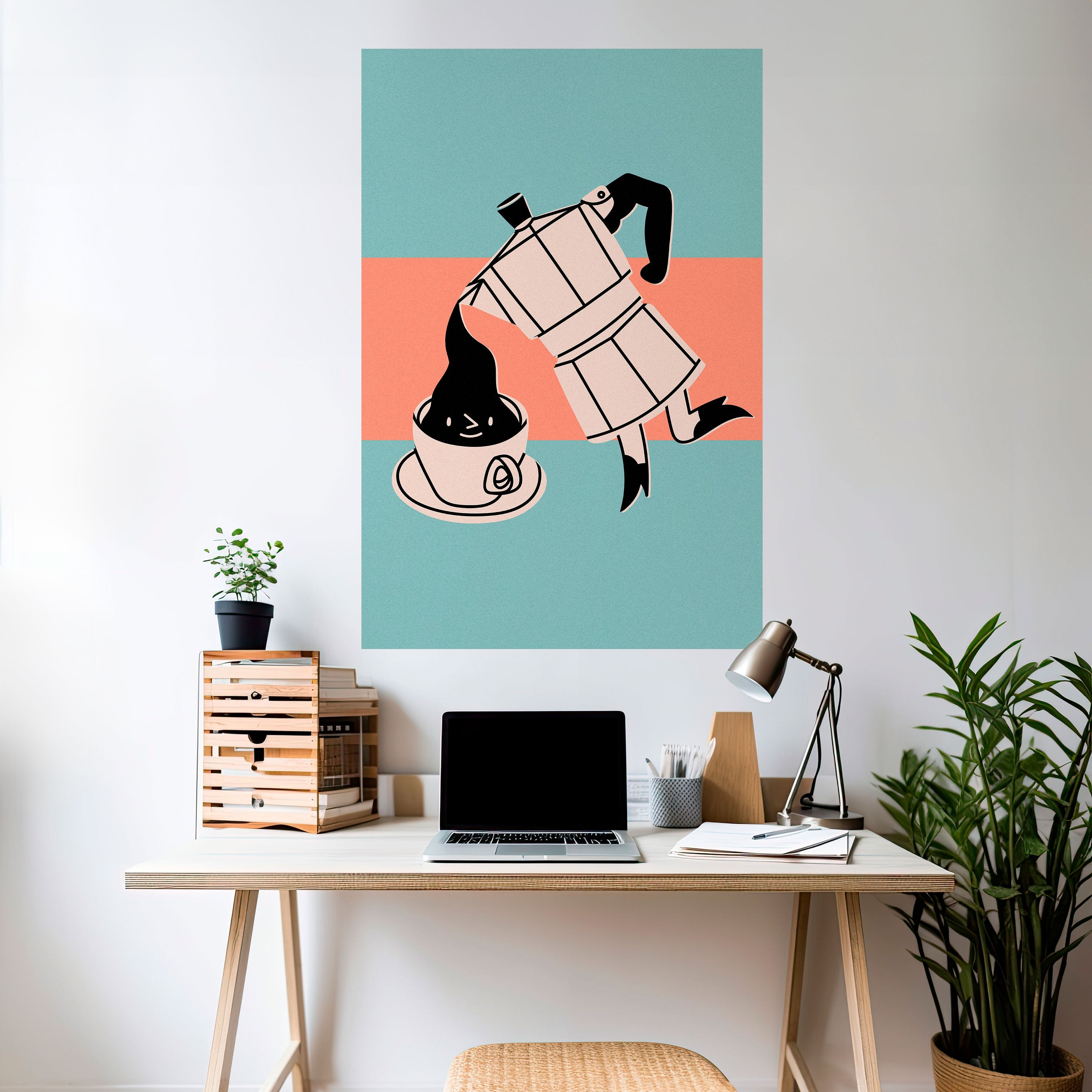 POWER ESPRESSO Vertikales Poster zum Abziehen und Aufkleben