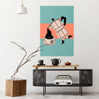 POWER ESPRESSO Selbstklebendes Poster - Hochformat