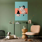 POWER ESPRESSO Selbstklebendes Poster - Hochformat