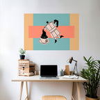POWER ESPRESSO Selbstklebendes Horizontal-Poster