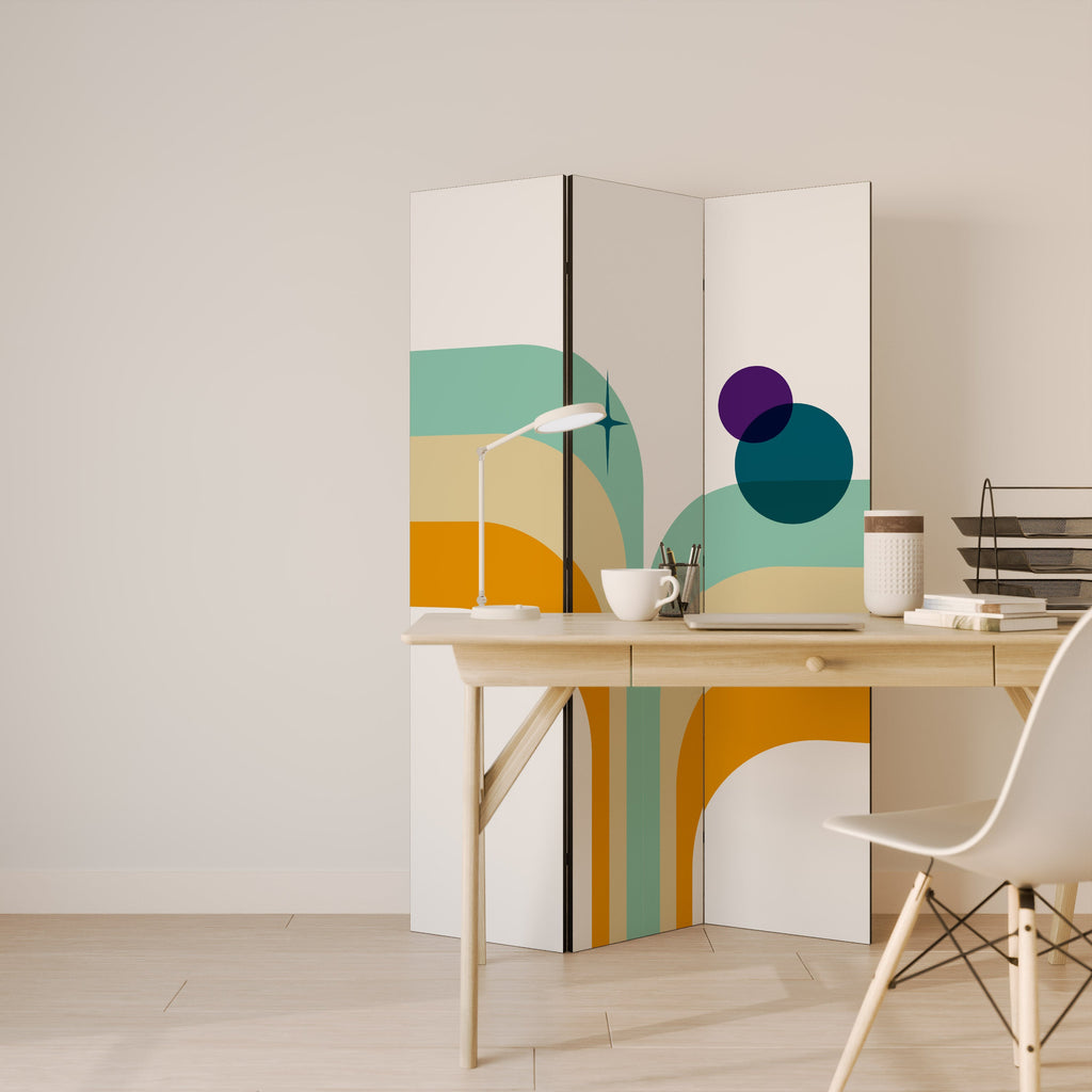 COLOR SOLSTICE Dekorativer 3-teiliger Raumteiler