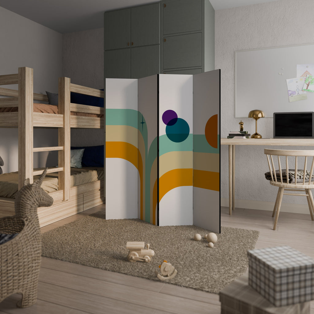 COLOR SOLSTICE Dekorativer 4-teiliger Raumteiler