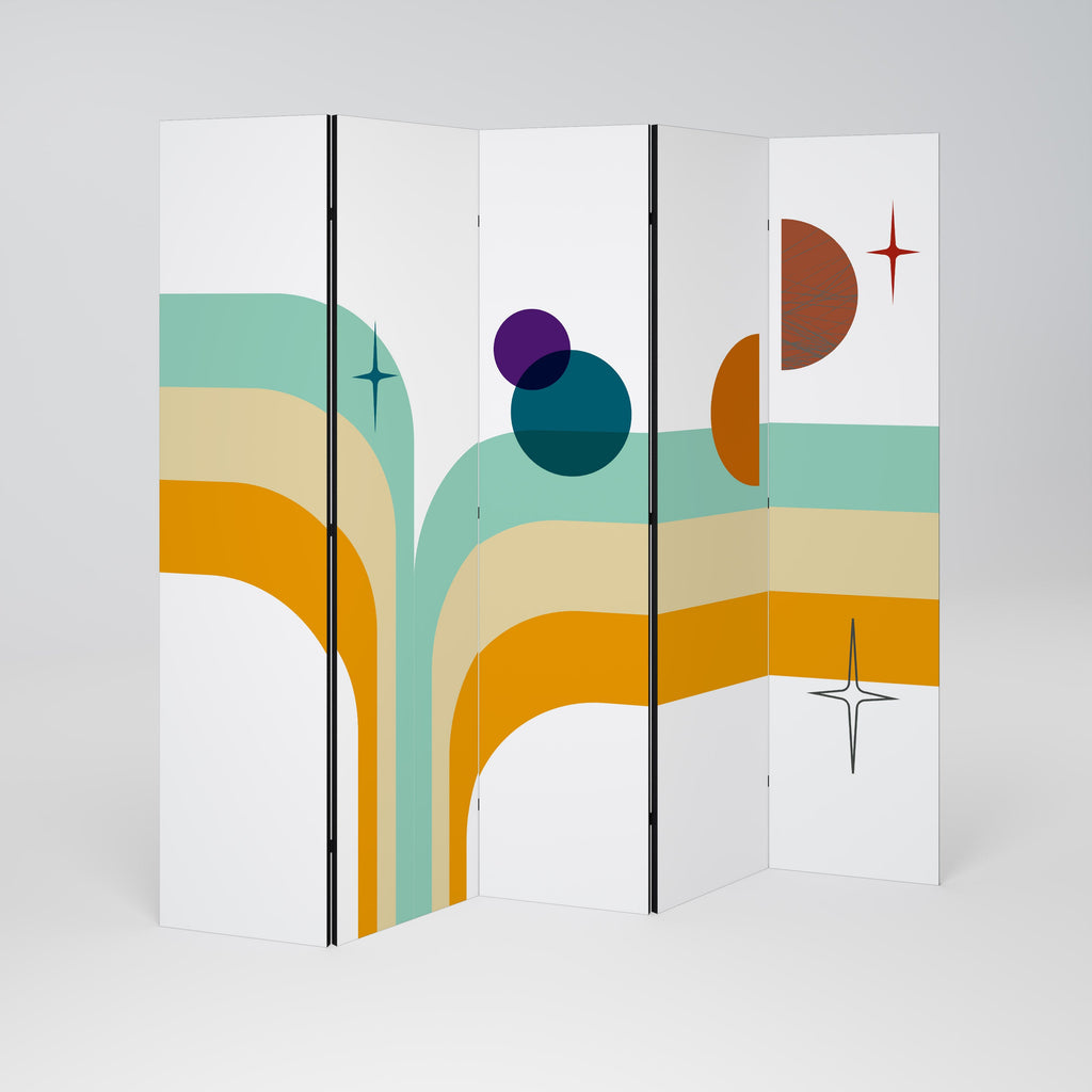 COLOR SOLSTICE Dekorativer 5-teiliger Raumteiler