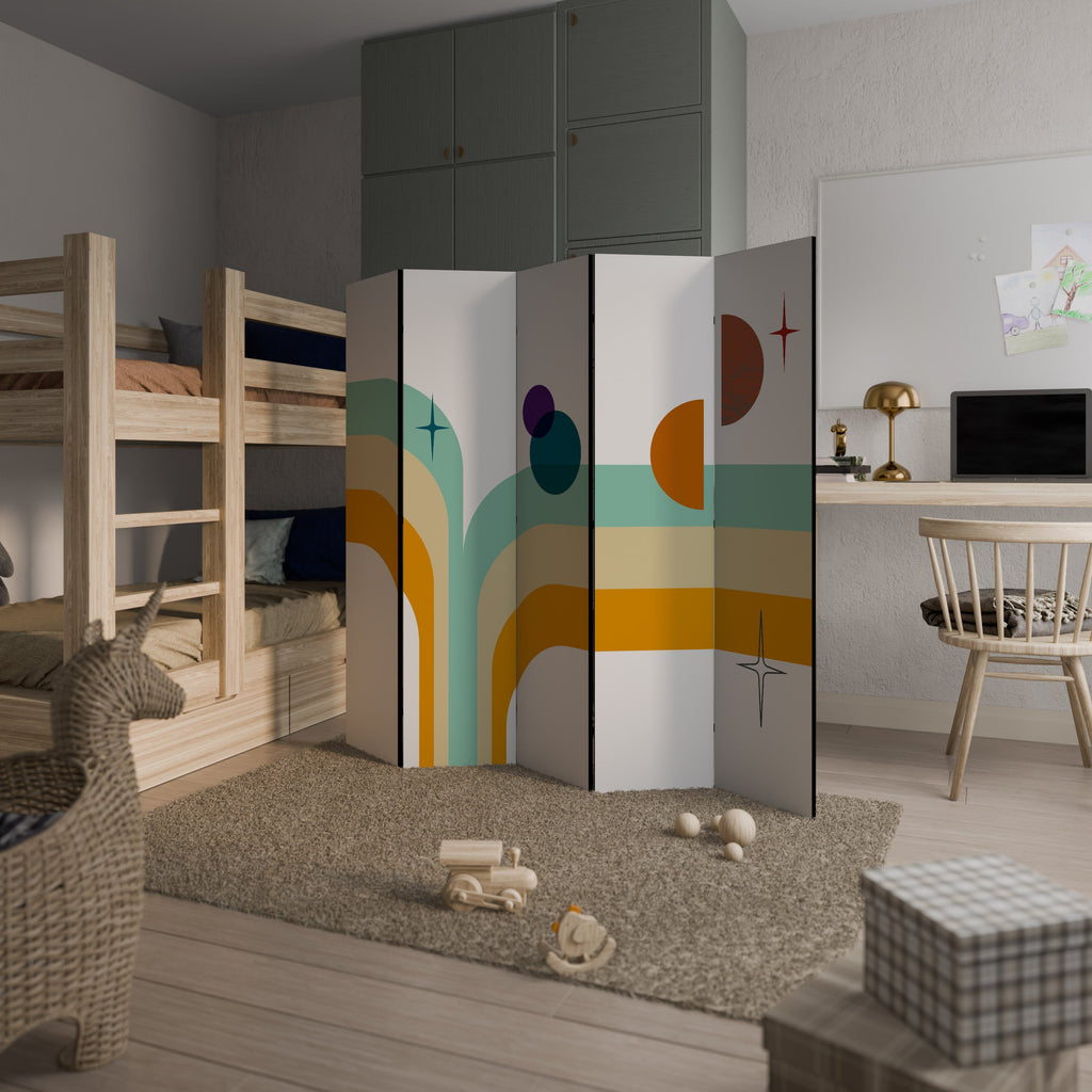 COLOR SOLSTICE Dekorativer 5-teiliger Raumteiler