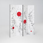 RED WHISPERS IN FOLIAGE 4-teiliger Paravent